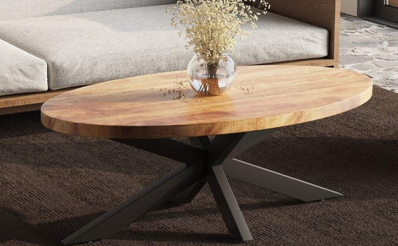 MESA CENTRO OVAL MANGO NATURAL 130