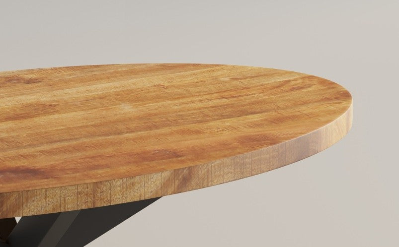 MESA CENTRO OVAL MANGO NATURAL 130