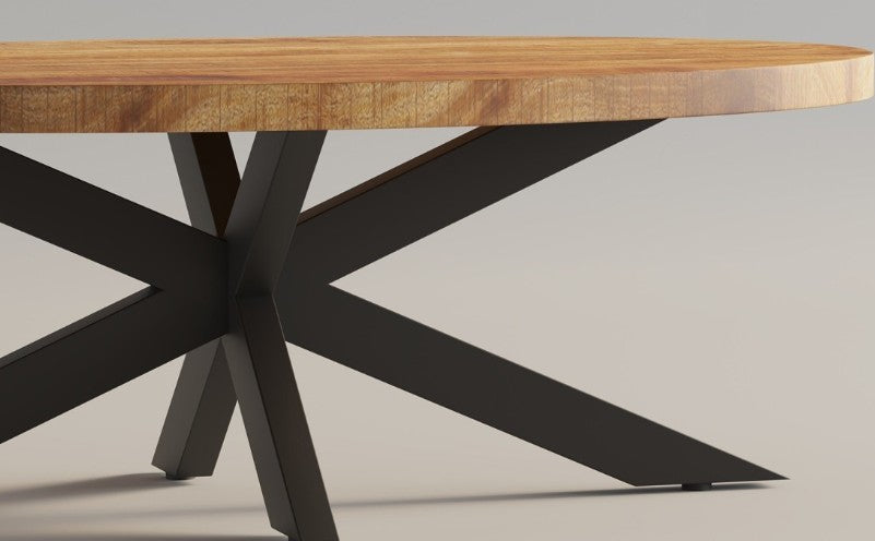 MESA CENTRO OVAL MANGO NATURAL 130