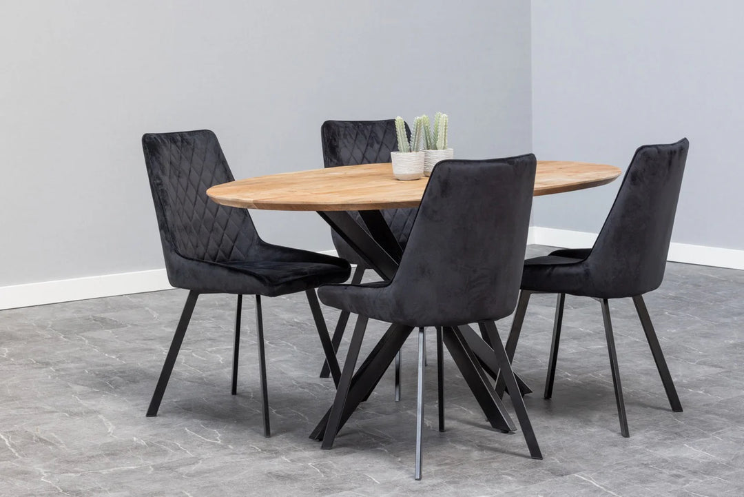 MESA MANGO OVAL PERFIL ESCANDINAVO 6CM