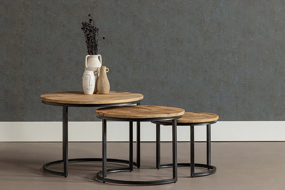 SET 3 MESAS CAFE MANGO DAISY