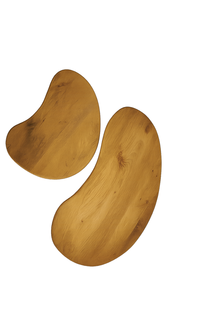 SET 2 MESAS CENTRO ORGÁNICA MADERA