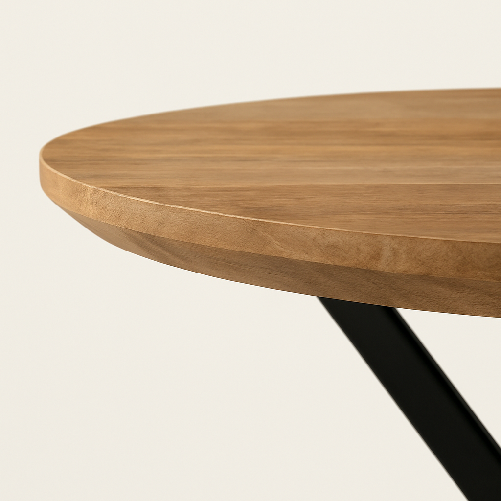 MESA MANGO REDONDA PERFIL ESCANDINAVO 5CM