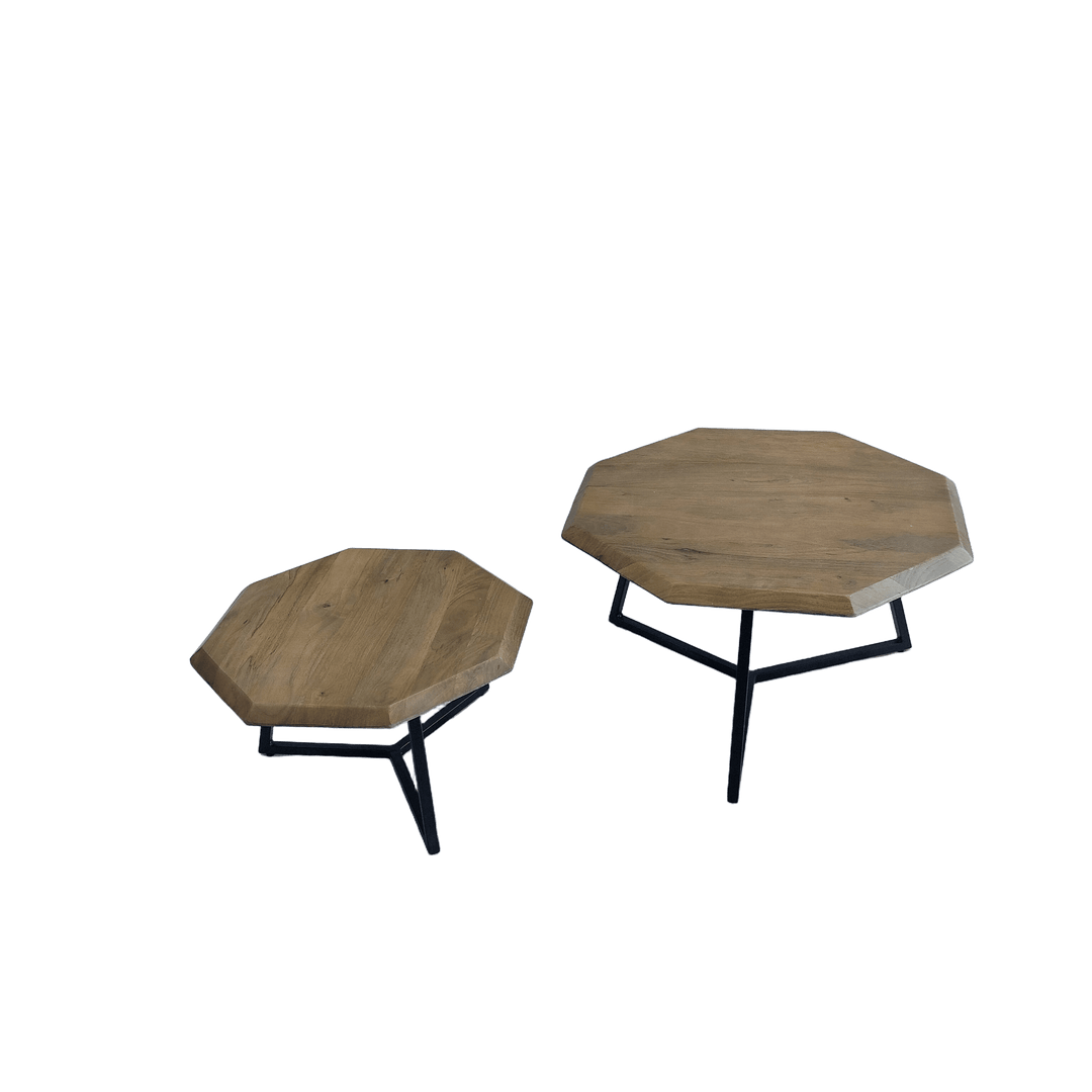 SET 2 MESAS HEXAGONAL MANGO