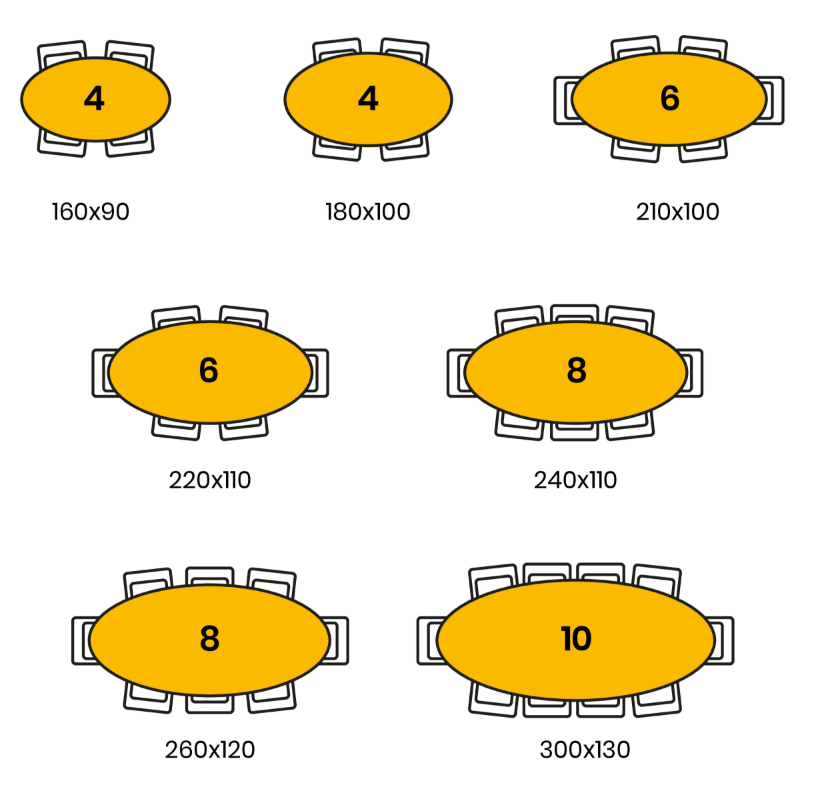 MESA MANGO OVAL 160